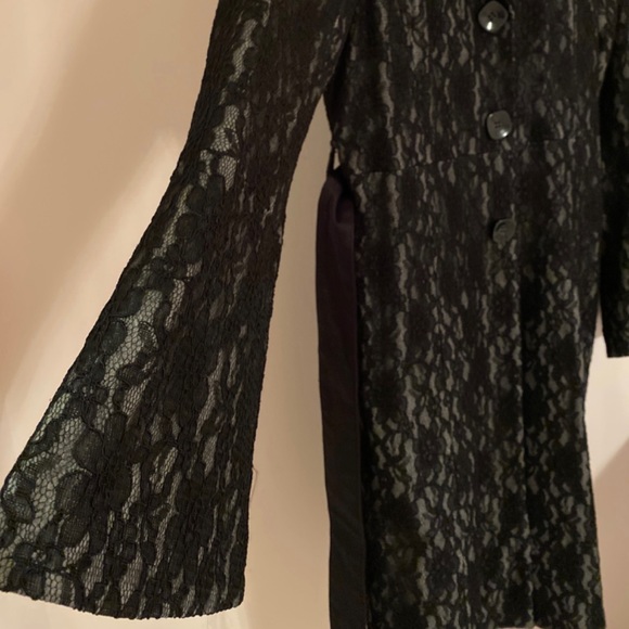 Black Lace Coat Handmade - Picture 2 of 5